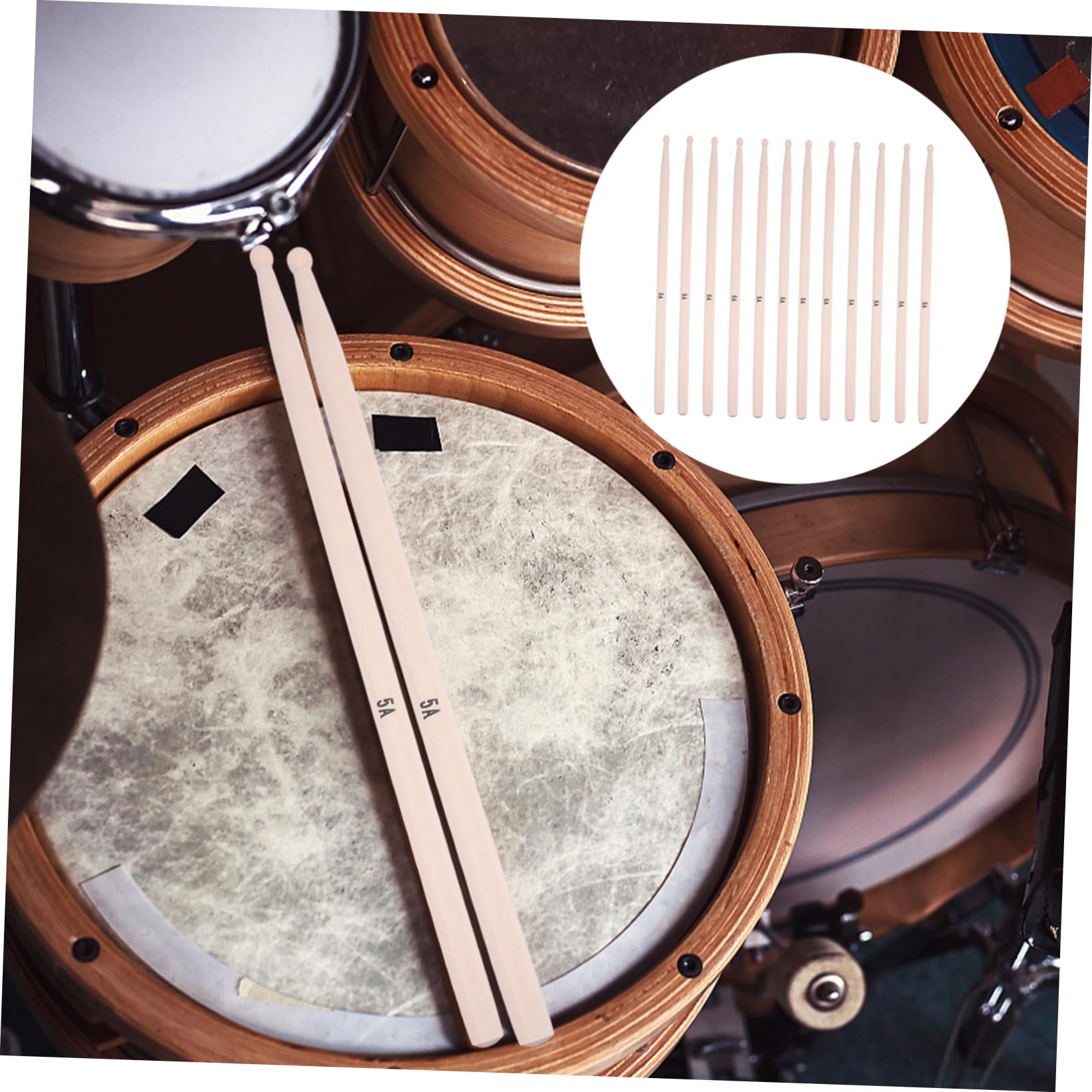 Toddmomy 20stücke Holz-drumstick Ahorn mit Tragetasche Drumsticks aus Ahornholz Passend für Schlagzeug