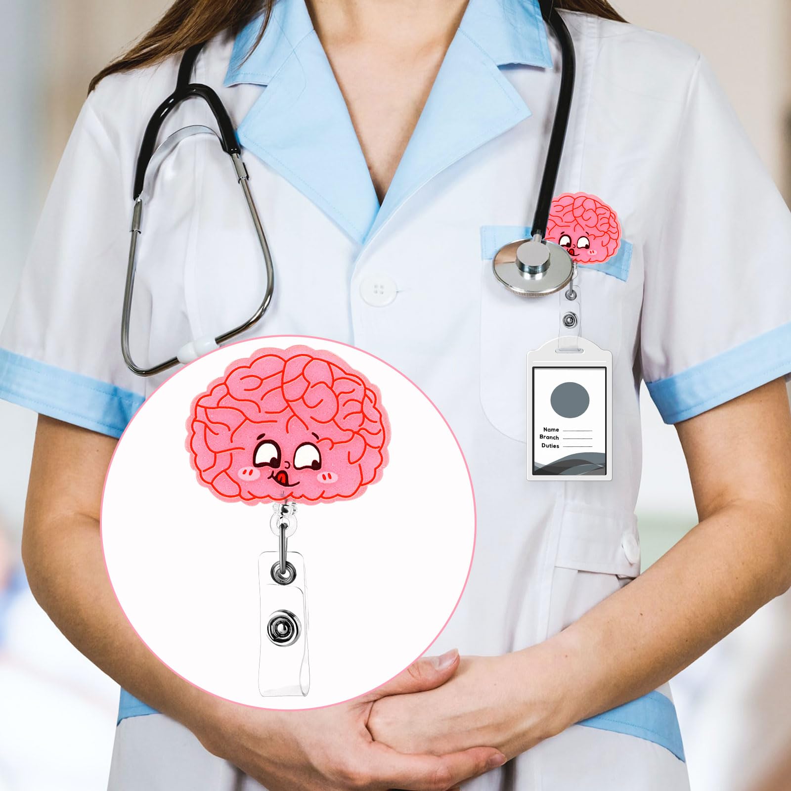 8 Carretes De Placa De Enfermería, Retráctiles, Para Enfermería, Regalo