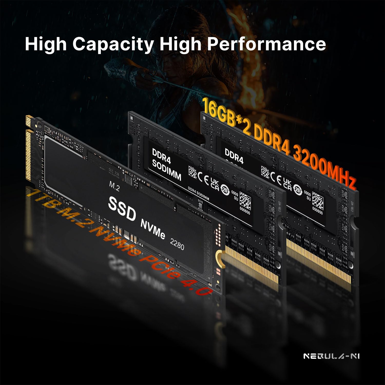 origimagic N1 Lite Mini PC,con Ryzen 7 5700U(fino a 4,3GHz),32GB RAM 3200Mhz 1TB M.2 NVME SSD Mini Desktop PC,Dual HDMI 2.0/Type-C/WiFi 6/BT 5.2/RJ45 LAN/WOL/Auto Power On