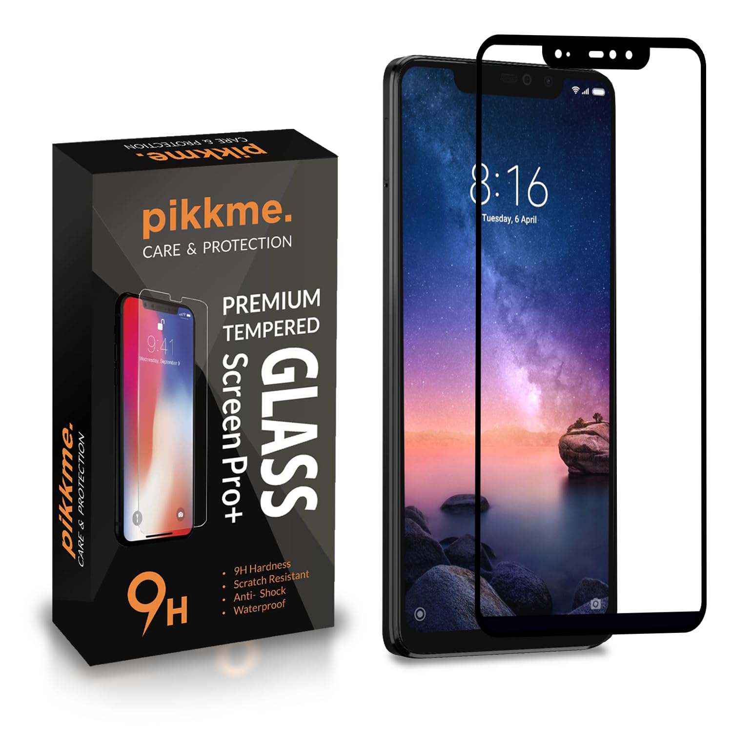 Pikkme Tempered Glass Screen Protector for Redmi Note 6 Pro Edge to Edge Coverage with Easy Installation kit (B0CNZTQZH1) Amazon Price History, Amazon Price Tracker