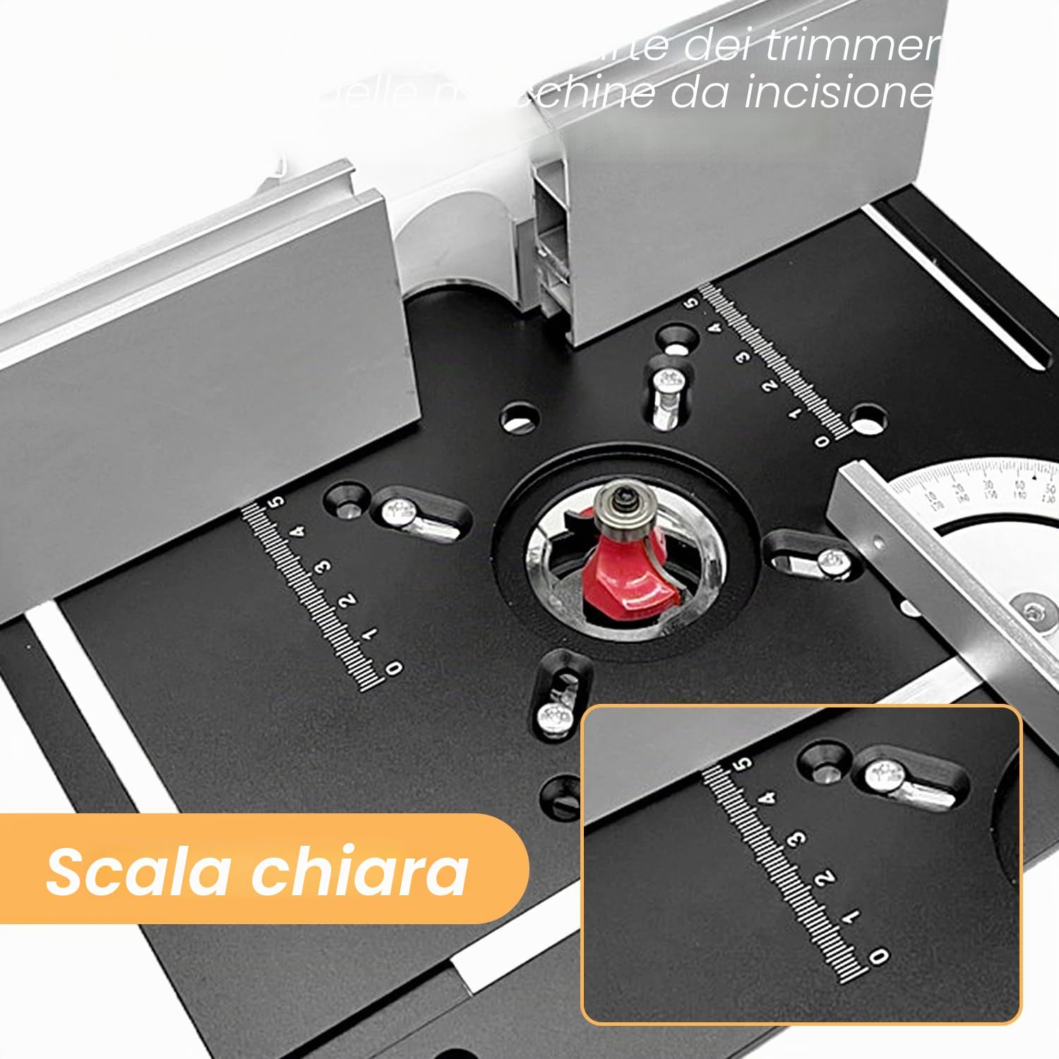 Set di 2 Piastra Fresatrice Da Banco in Alluminio, Piastre per Fresatura con Router Lift, Accessori per Fresatrice per La Lavorazione Del Legno