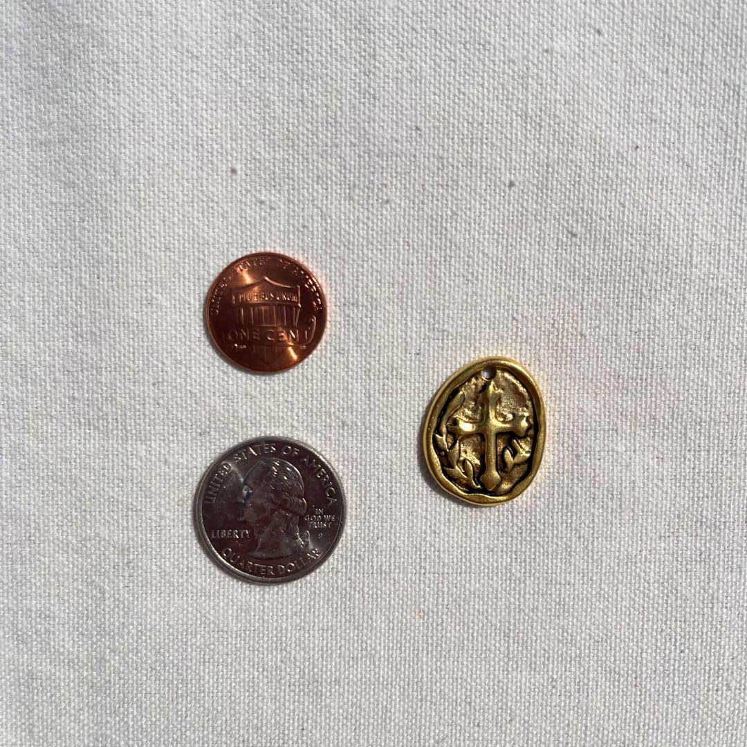 Cross Coin Leather Necklace Men - Gold Religious Pendant, Medallion Christmas Gifts, Catholic Jewelry, Mens Crosses, Women Gift for Husband, Christian Faith, Best Friend Protection - Image 6