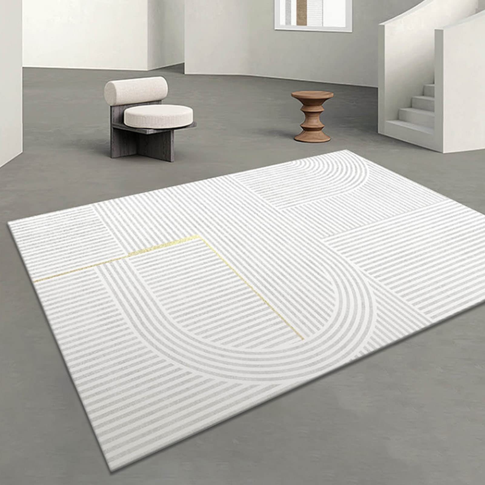 Tapis de sol en flanelle pour balcon et cuisine au style moderne chic