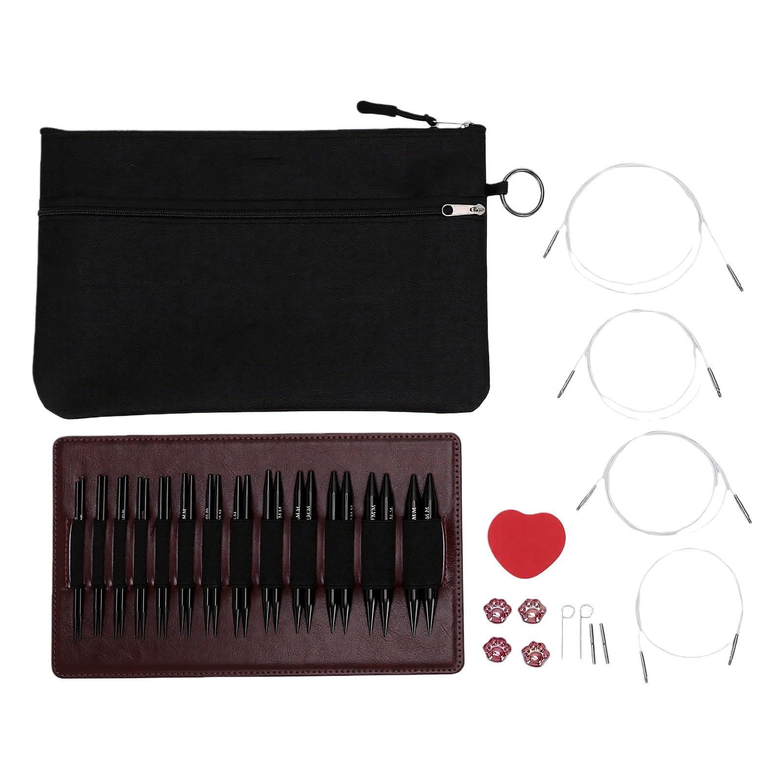 OVAQUIXI Juego de 13 Pares de Agujas Intercambiables de 3.0 a 10.0 Mm,
