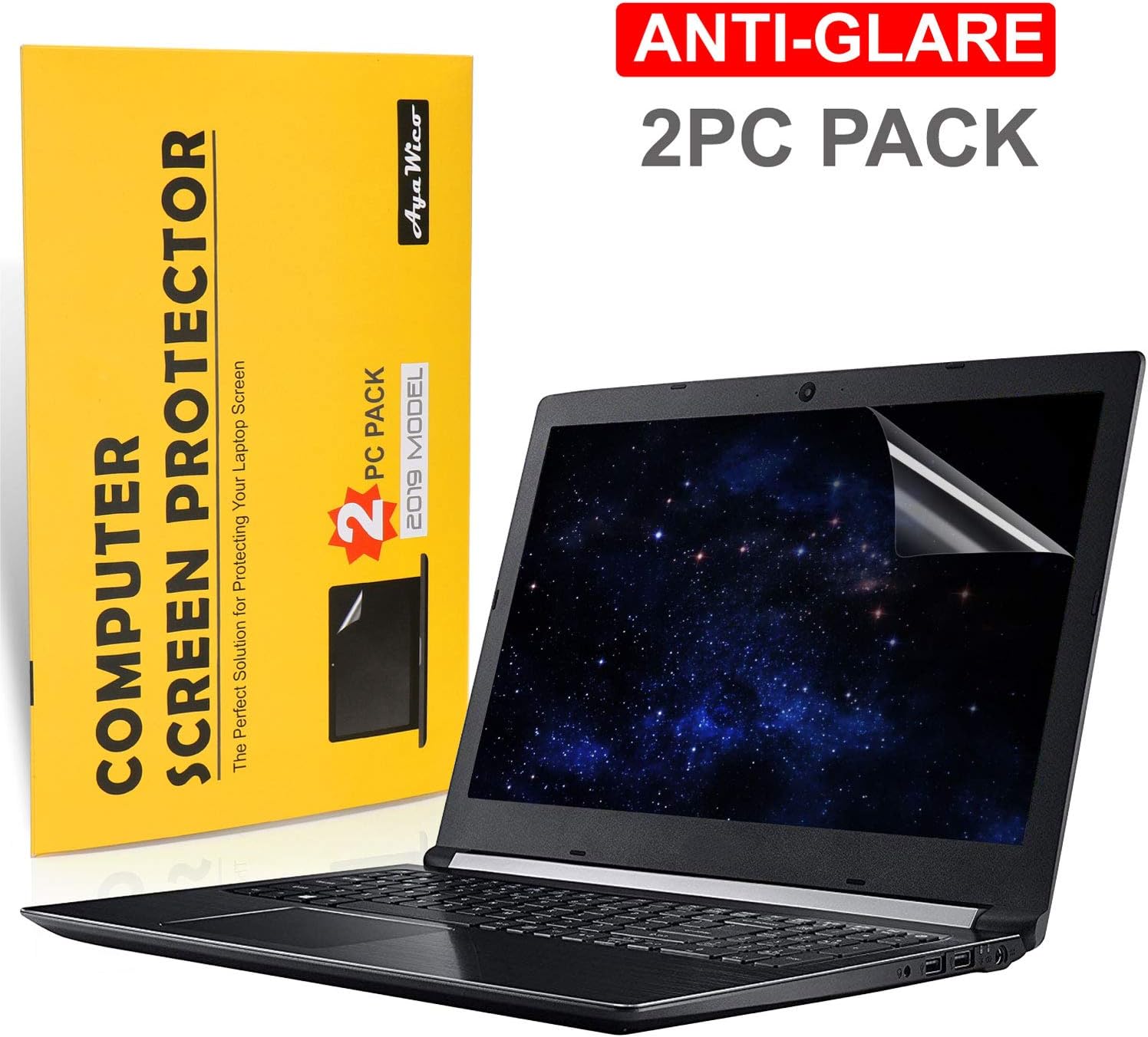 2PC Pack 15.6 inch Anti Glare Laptop Screen Protector for Notebook Computer Screen 15.6” Display 16:9