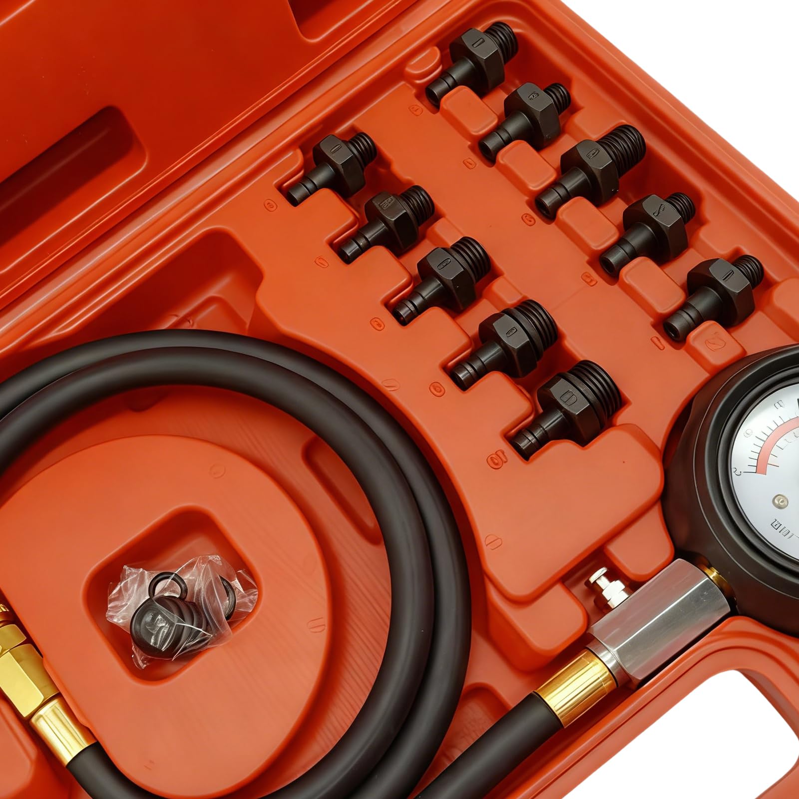 Kit di tester di pressione dell'olio, misuratore di pressione dell'olio, strumento tester di pressione dell'olio, 0-140 PSI, sistema di carburante, sensore meccanico del motore, prova di compressione