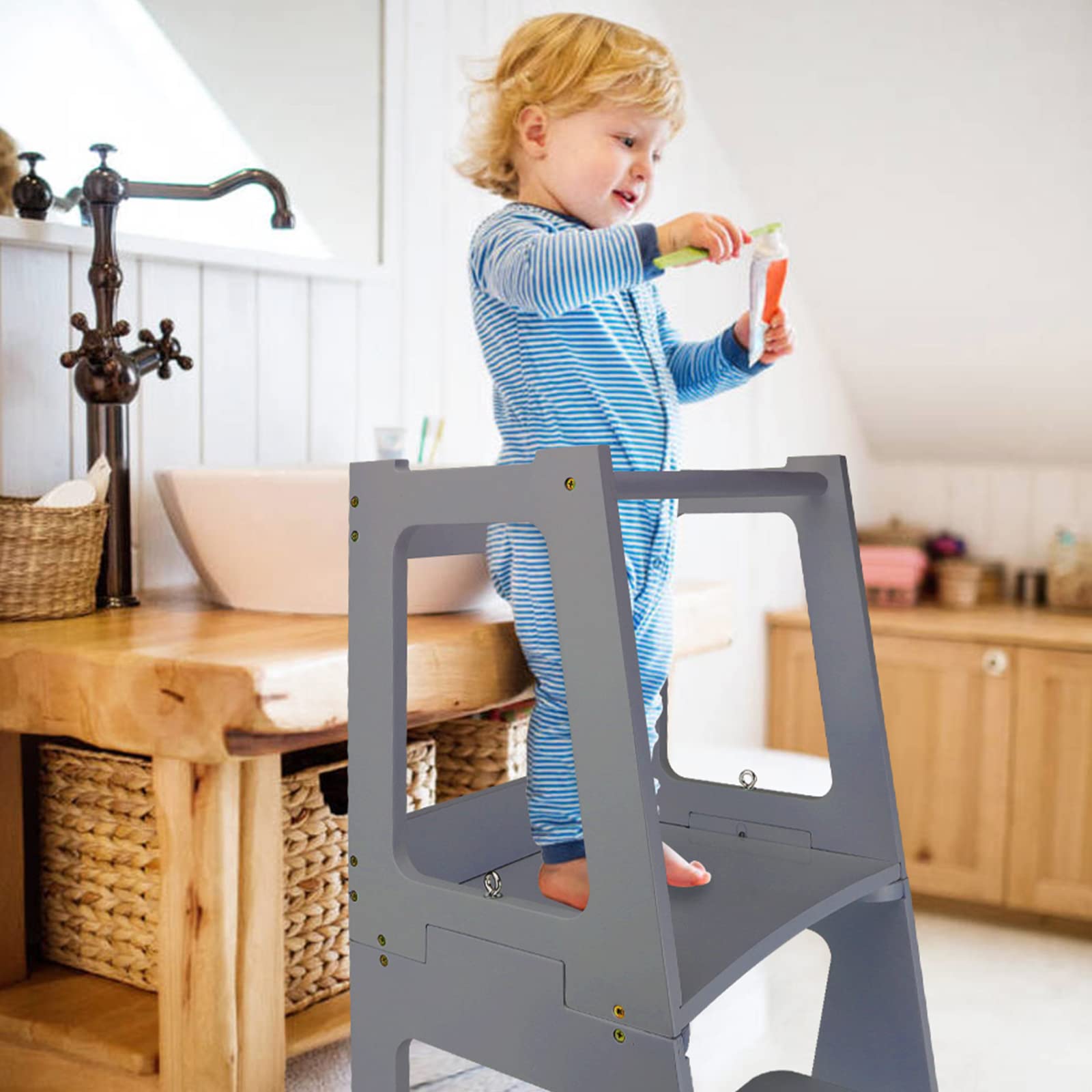 Amazon｜CUGBO 踏み台 子供用 ステップスツール トドラータワー 