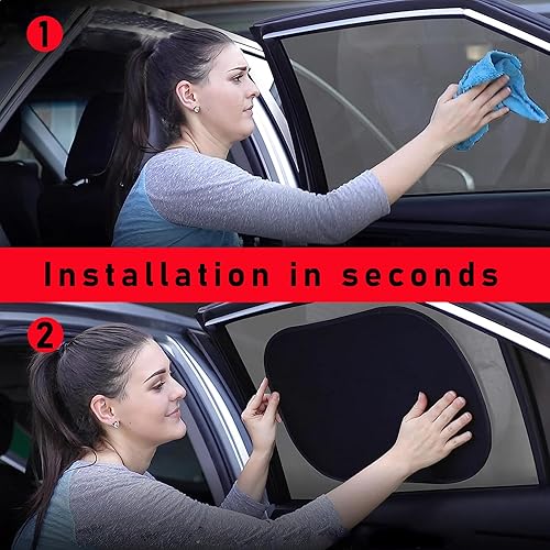 Miniatura 3 de Parasol para ventana lateral de automóvil, paquete de 2 viseras de malla para bloquear el calor, los rayos UV y la protección antirreflejos,