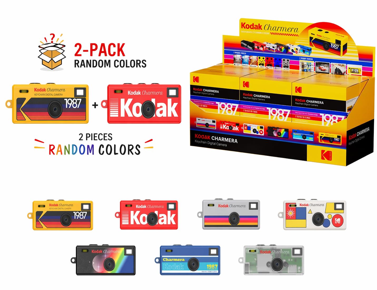 15【新品未開封】KODAK CHARMERA Amazon.com : KODAK CHARMERA Keychain Digital Camera Blind Box (2PC