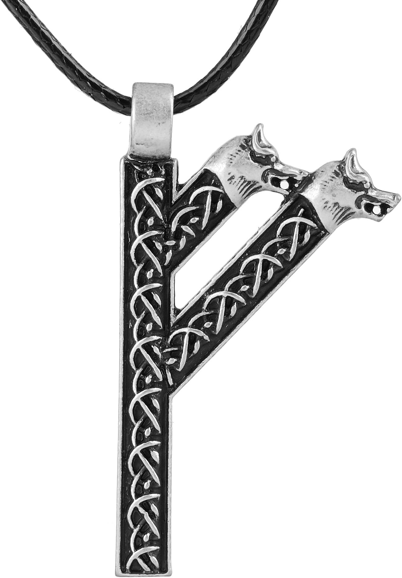 1PCS Elder Futhark Fehu Feoh Fe Rune Yggdrasil Viking Amulet Runic Nordic Pendant Talisman Necklace