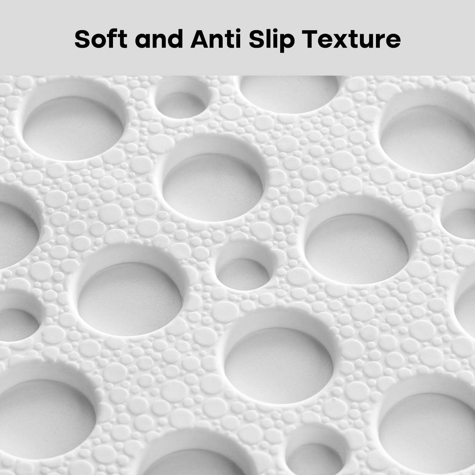 XIYUNTE Square Shower Mat Non Slip Anti Mould for Elderly 53 x 53cm Non Slip Shower Mats for Inside Shower Anti Slip Shower Mat - Image 3