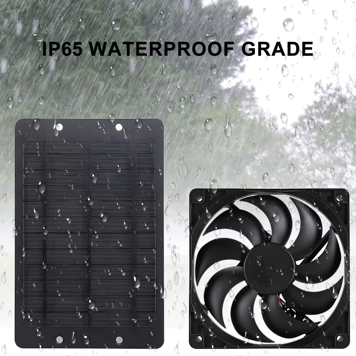Solarny Wentylator Wyciągowy 12 V 10 W, Podwójny Wodoszczelny z Paneli Słonecznych do Małych Kurników, Szklarni, Szopy, Domków dla Zwierząt