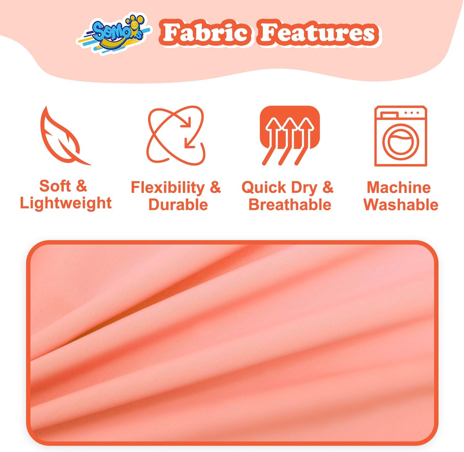 Girls Swim Shirts Peach Pink Long Sleeve Rash Guard Sun Protection UPF 50 T Shirts Rashguard Swimwear Fishing Water Shirts Quick Dry Cool Beach Clothes for Toddler 7-8Y - Image 5