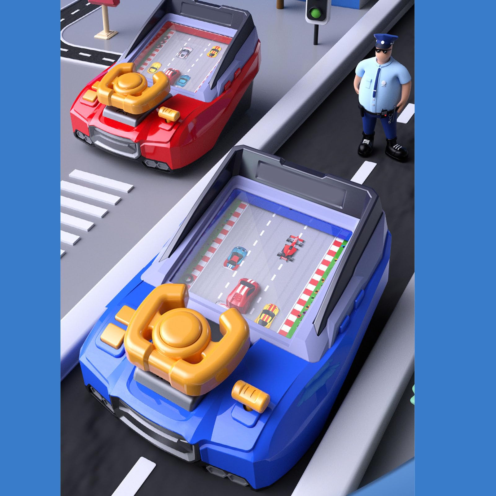Juguete de Volante Musical, Fuente de Alimentación Dual, Juguete de Volante para Niños Pequeños, Educativo de Simulación de Conducción con Equipo Simulado y Efectos de Sonido para Niños