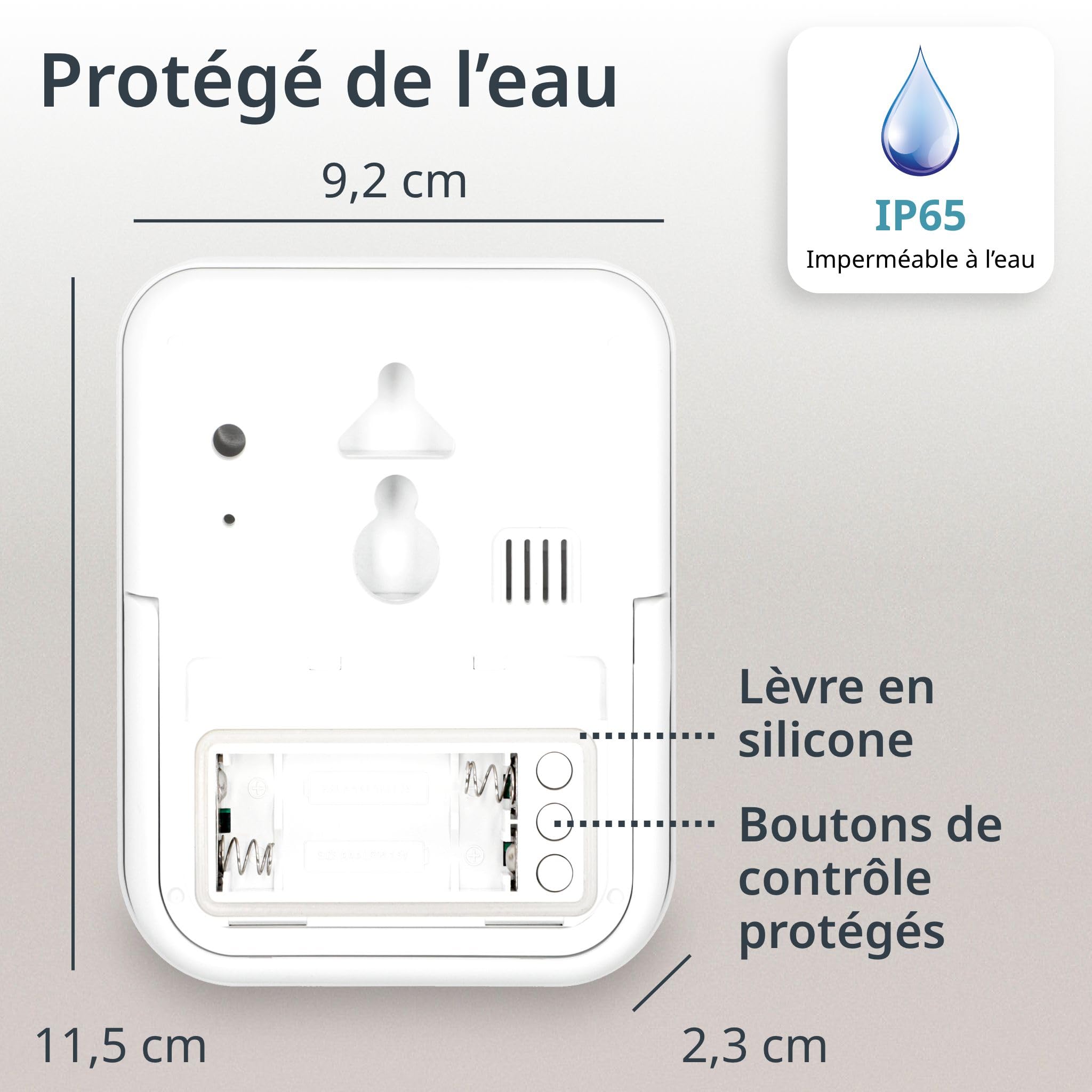 ADE Horloge de Salle de Bain numérique avec hygromètre et thermomètre | minuteur Douche | étanche | thermomètre de Bain | Fonction Compte à rebours | Grand écran LCD | Affichage de la Date