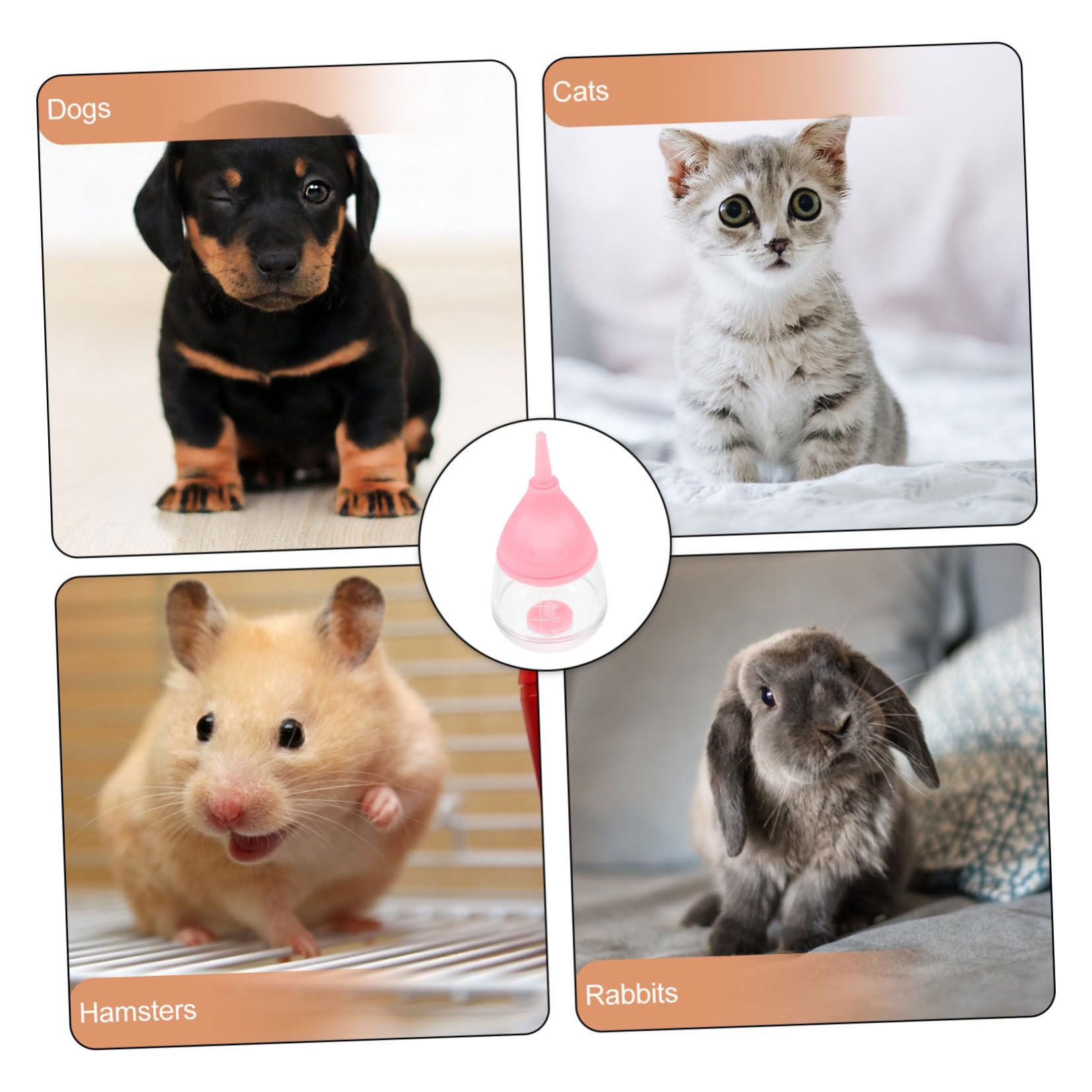 SUPVOX Pet Nursing Bottle Set Kitten Puppies Rabbit Small Animal Nursing Feeder Suction Base Easy to Design