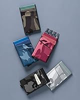 Vista 18 de VULKIT Card Holder with Money Pocket Pop Up Wallet RFID Blocking Slim Metal Bank Card Case Holds 5 Cards and Notes Gris (Space Grey)