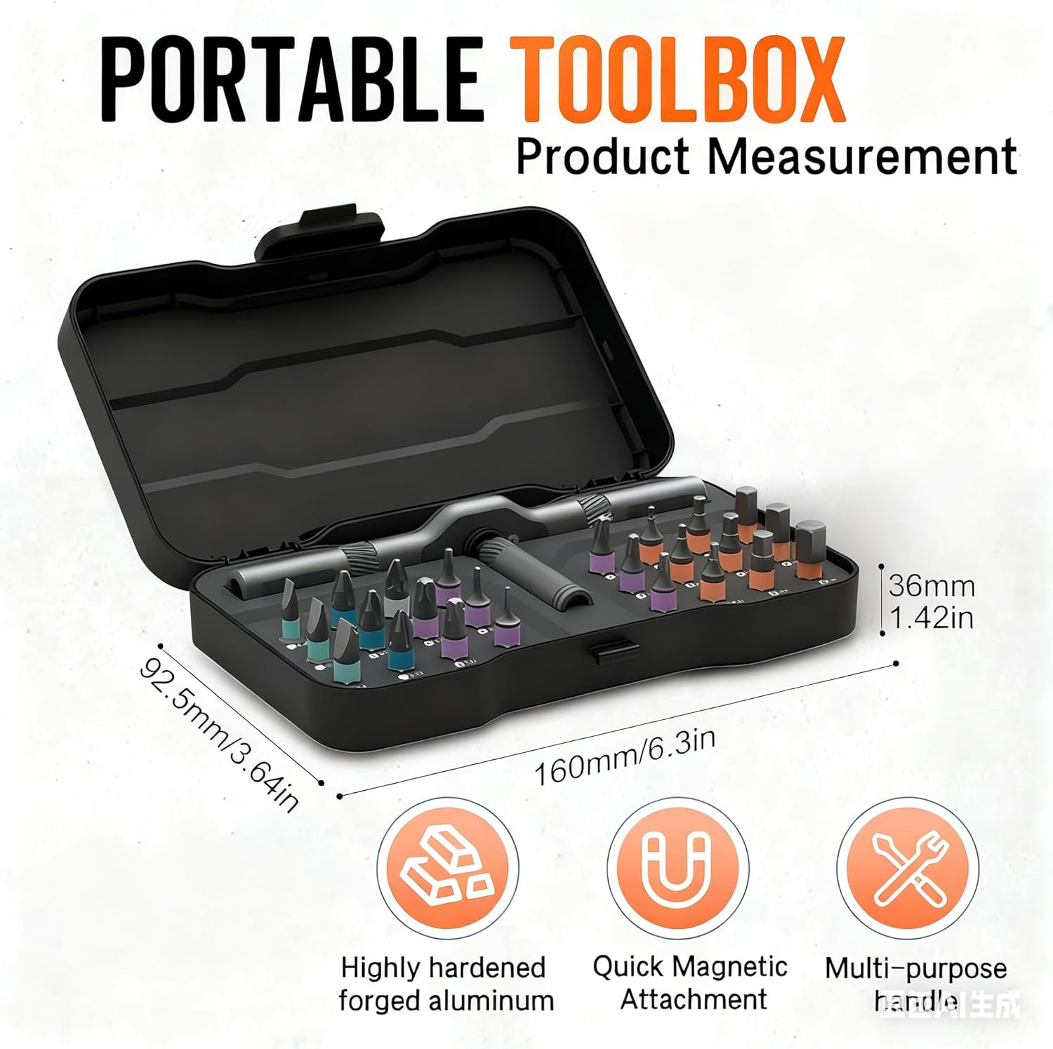 24 in 1 Magnetic Screwdriver Set, Multifunctional Screwdriver Tools, DIY Ratchet Screwdriver Set with Detachable Ratchet Handle&Storage Case Portable Repair Tool Kit for DIY, Laptops, Bicycles