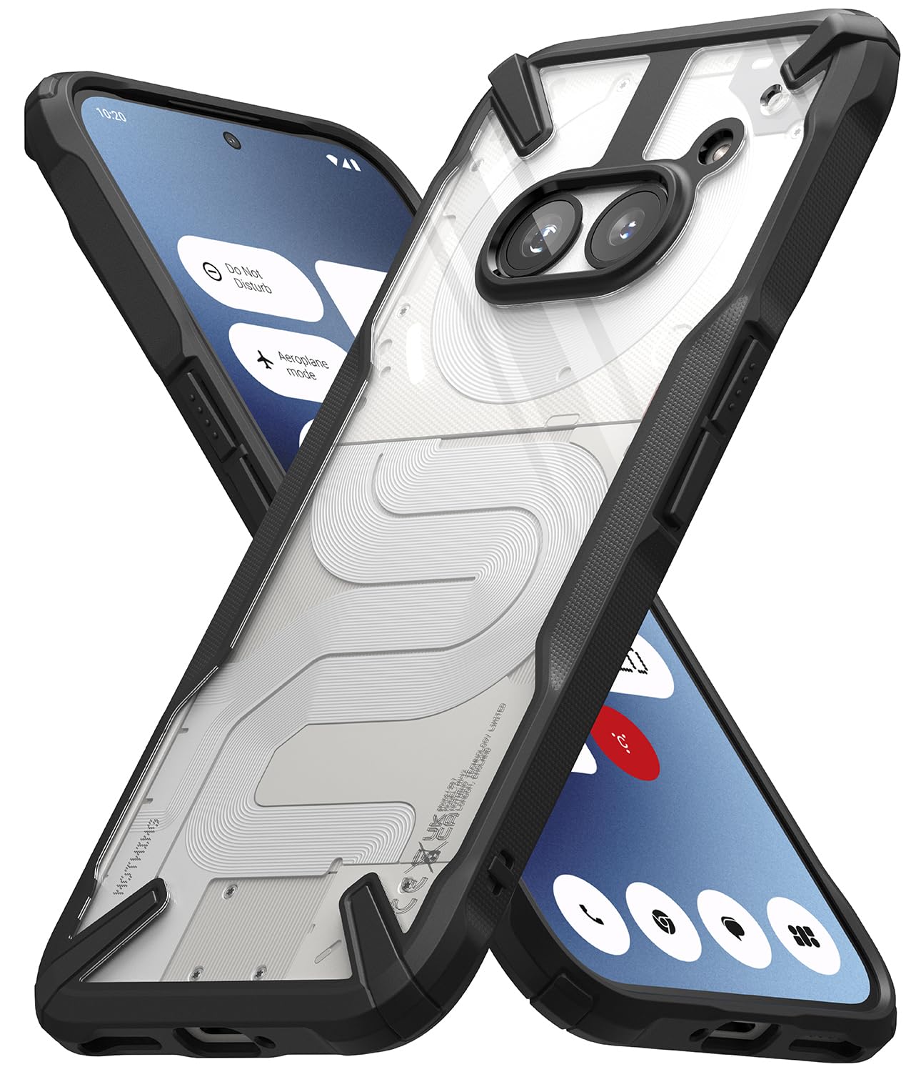 Ringke Fusion-X Compatible with Nothing Phone 2a / 2a Plus Case, Anti-Scratch Dual Coating Shockproof Cover - Black