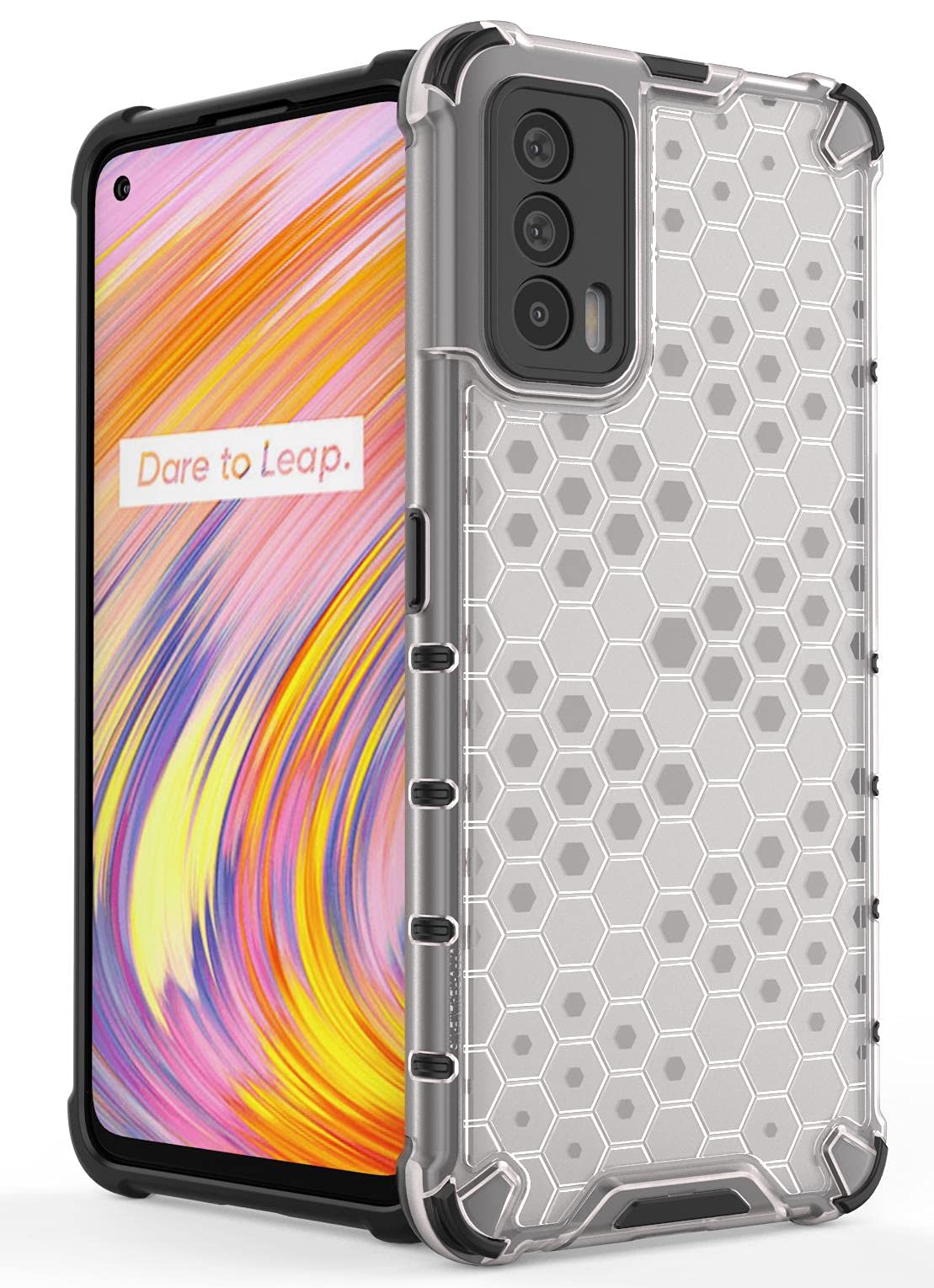 Silicone Case For Realme X7 Emble Designer Printed Transparent