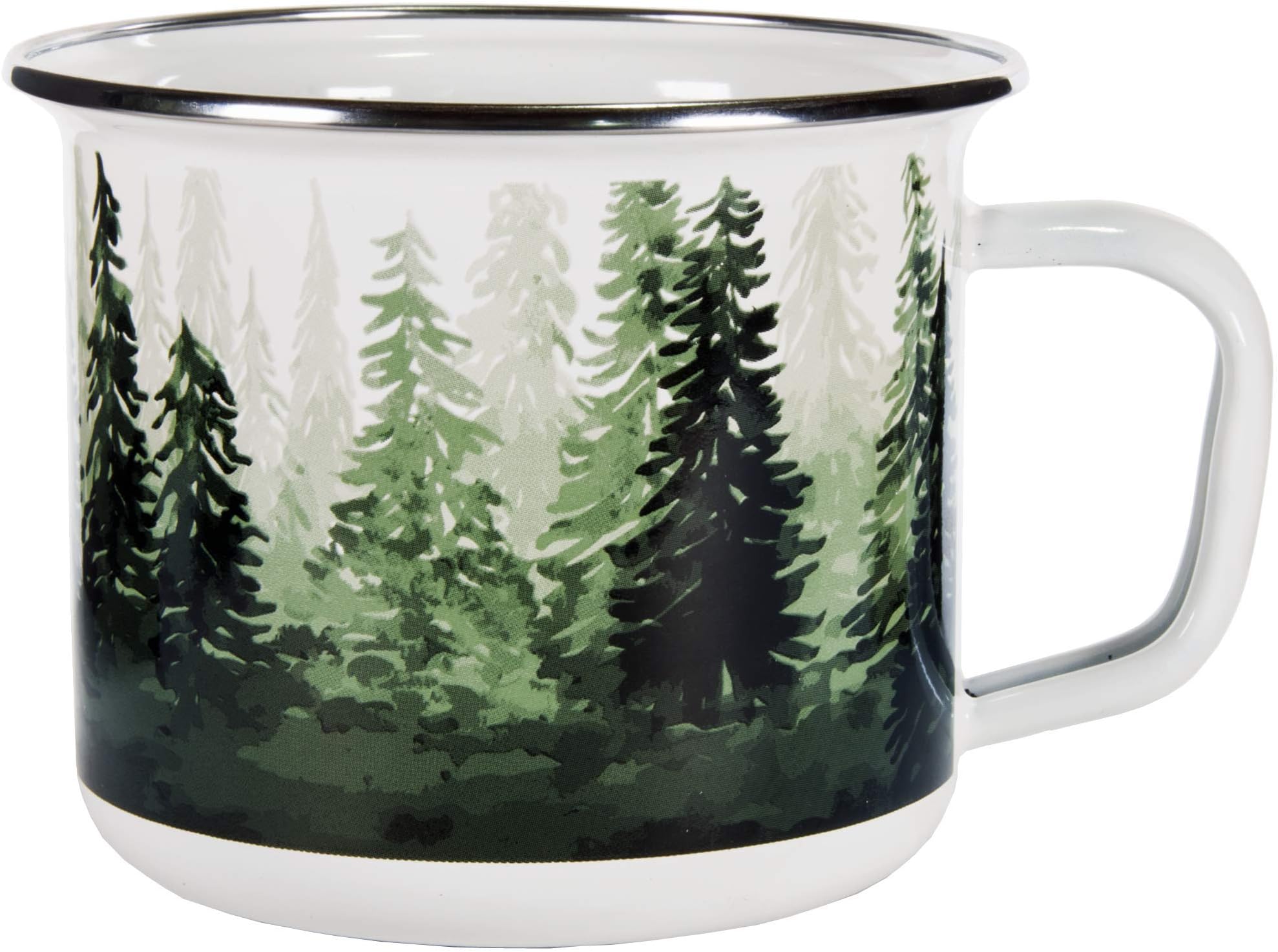 FG28 - Forrest Glen Pattern - Enamelware Grande Mug - by Golden Rabbit