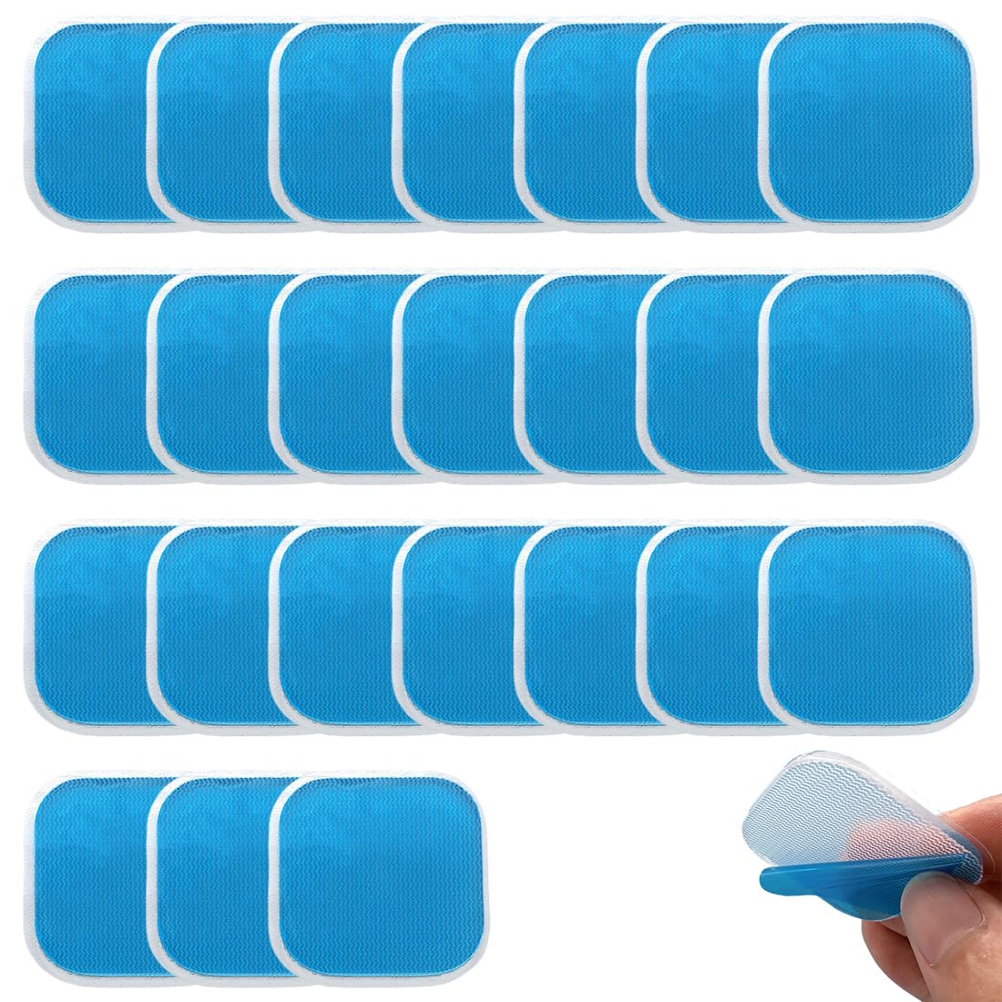 NOPVUFA Pack of 24 Self-Adhesive Gel Pads Compatible with Beurer EM 59 Gel Pad Applicable to Beurer EM 59 Gel Pads Replacement Sets Heat Devices