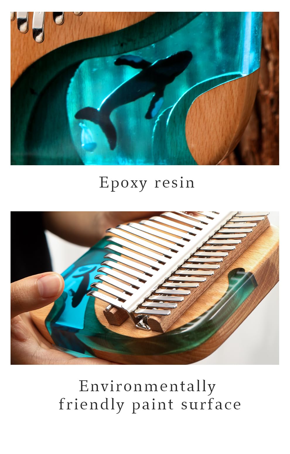 Kalimba 17/21 Schlüssel, Holz Fingerklaviere，Professionelle Daumenklavier Carlimba, Mbira Instrumente (M)