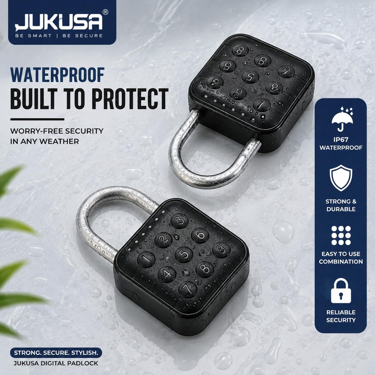6 Digit Password Locker Lock Aluminum Alloy Code Digital Padlock, Push Button Safe Security Padlock, Combination Padlock for Gym and School Lockers(Black) — Amazon image 2