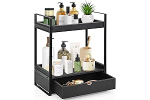 Black Bathroom Organizer Countertop