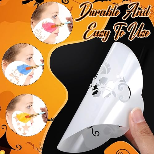 Miniatura 4 de Thenshop Kit de pintura facial de 33 piezas, 10 x 0.35 oz a base de agua, paleta de pintura facial reutilizable con pincel, maquillaje corporal de