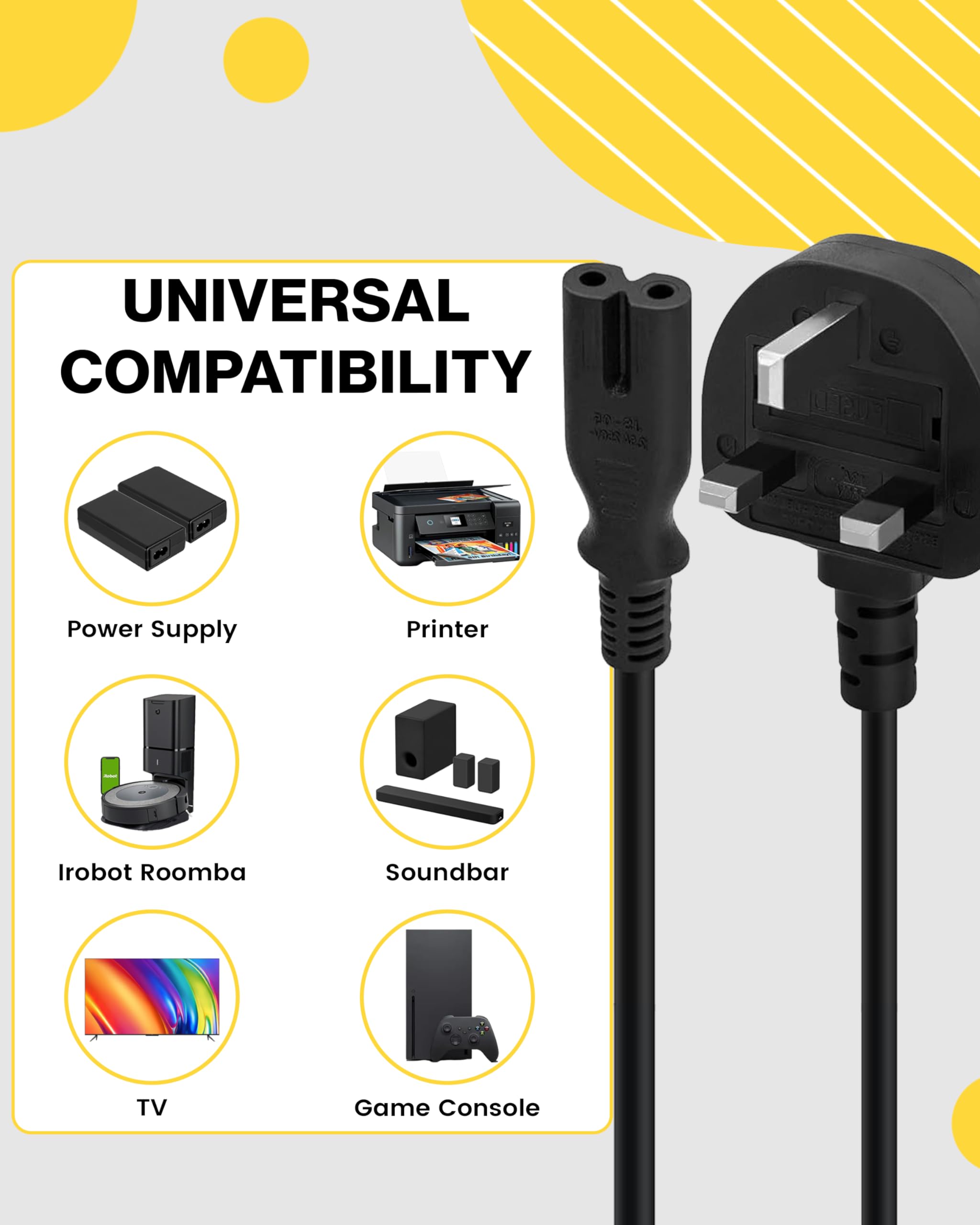 Tv Power Cord Xbox One Power Supply Pack) United Kingdom UK