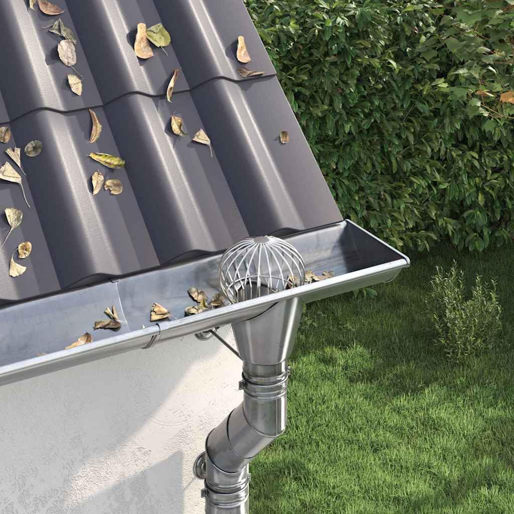 8 protectores de hojas de canalón de acero inoxidable de 160 mm, resistentes a la intemperie y a la corrosión, para canalones y bajantes, ideal para cobertizos, garajes, cobertizos y cobertizos
