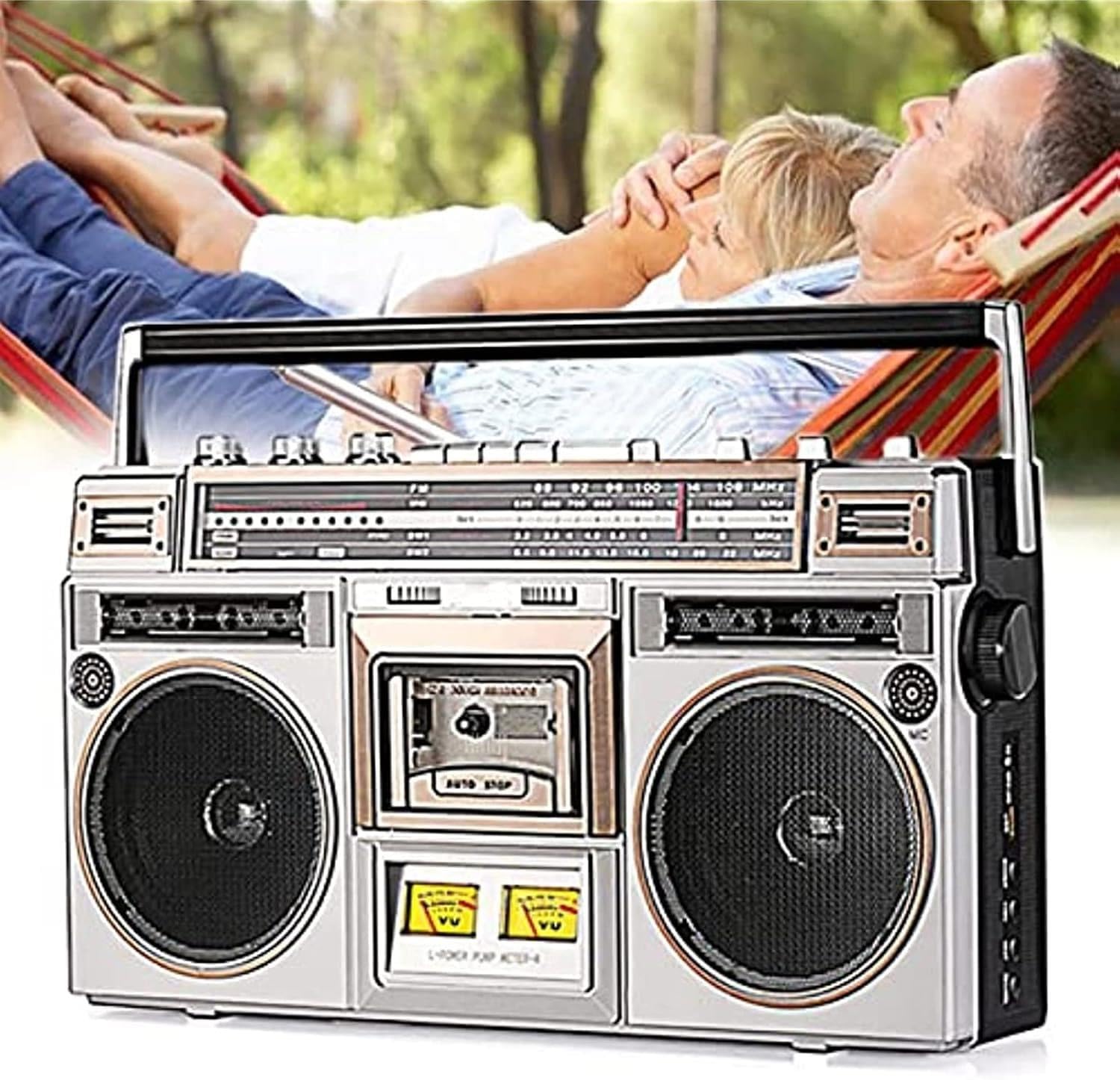 Odtwarzacz Kasetowy Z Radiem, Retro Boombox Odtwarzaczem CD, Radio AM/FM Głośnikiem I Gniazdem Słuchawkowym, Obsługa Kart SD Pamięci USB
