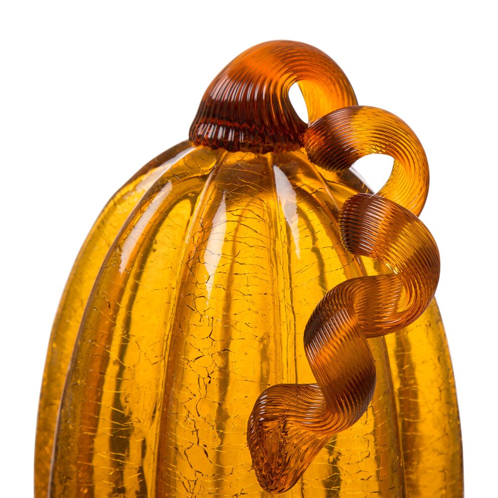Glitzhome for Fall Harvest Thanksgiving Decors 9" H, Amber, 9"H - Image 2