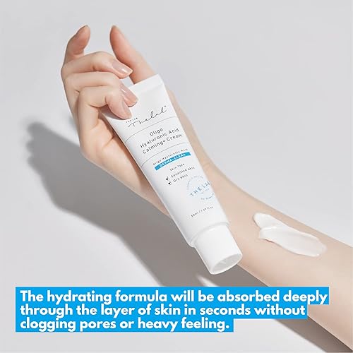 Miniatura 5 de Blanc Doux Oligo Crema calmante de ácido hialurónico, 1.69 onzas líquidas, certificado vegano, crema muy hidratante para pieles sensibles y secas