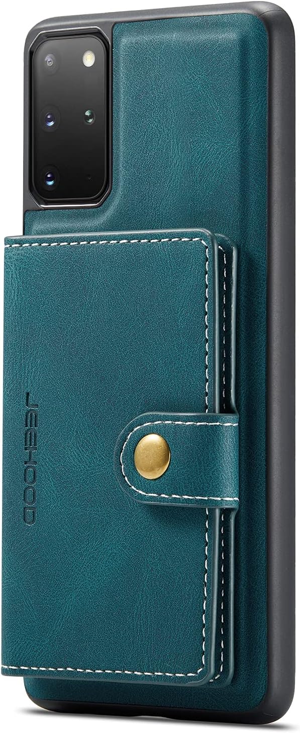 Hongping Case for Samsung Galaxy S20 Plus PU Leather Wallet Case with Card Pockets Back Flip Cover Double Magnetic Clasp and Durable Shockproof