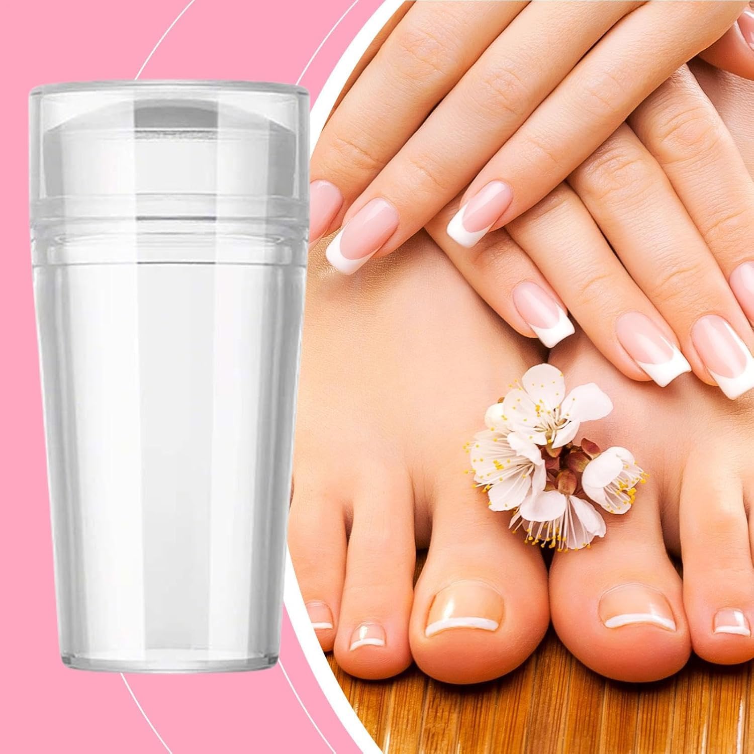 Keli French Manicure Nail Stamp Kit | Gel Nail Polish Art Set French Tip Printing Tool DIY Nail Art Kit - Home Salon Indoor Outdoor Manicure Fingerprint Accessories (Pack of 1) 1
