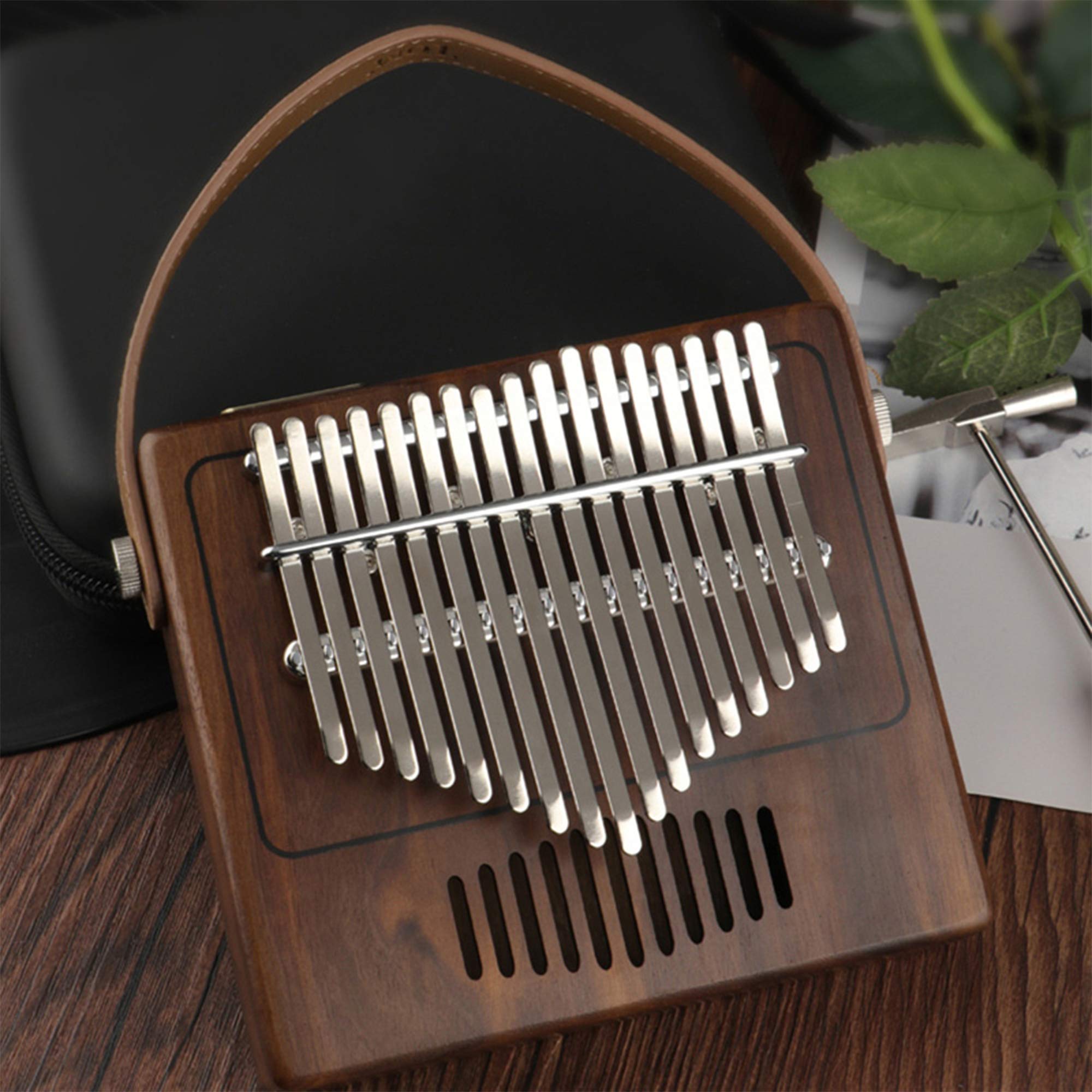 Kalimba 17 Tasti Thumb Piano Alta qualità in Legno di Mogano Mbira Body Musical Instruments Kalimba Piano Music Box Creativo