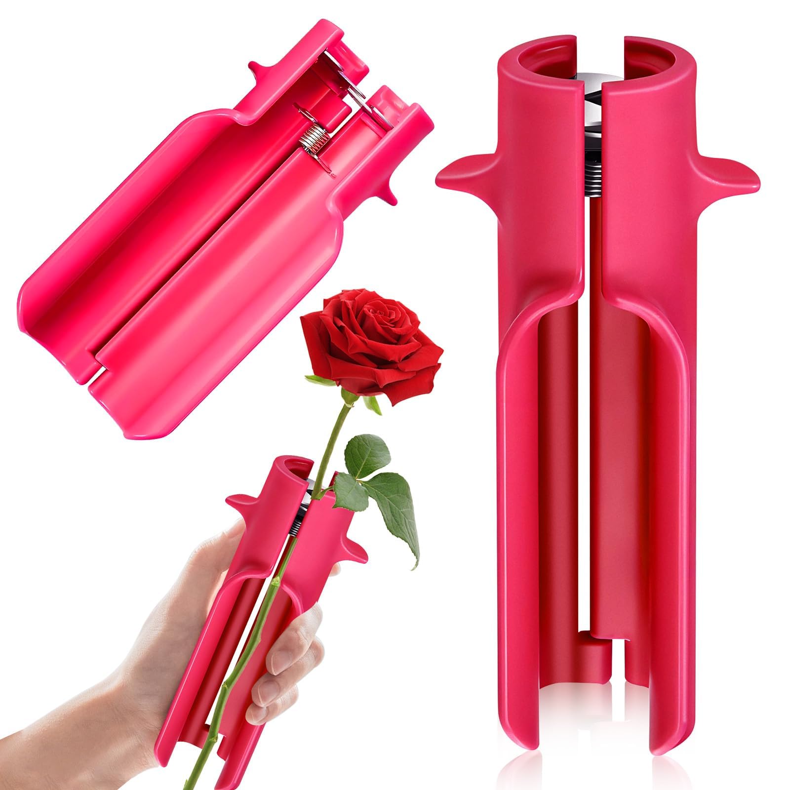 Rose Stem Thorn Stripper Tool Thorn Remover Leaf Stripper Tool, Flower Cleaner Cutter Rose Red