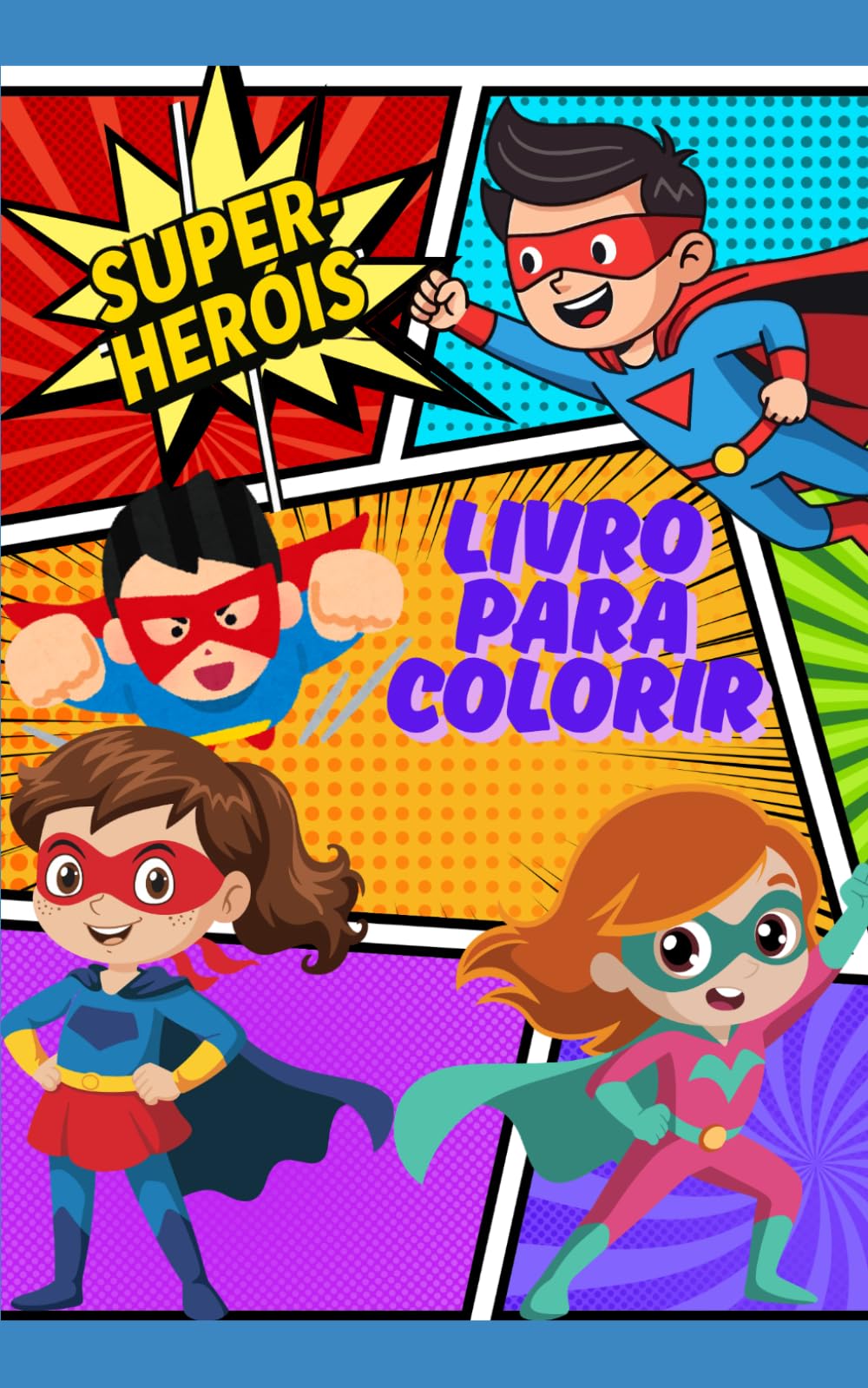 Super Heróis: Livro para colorir