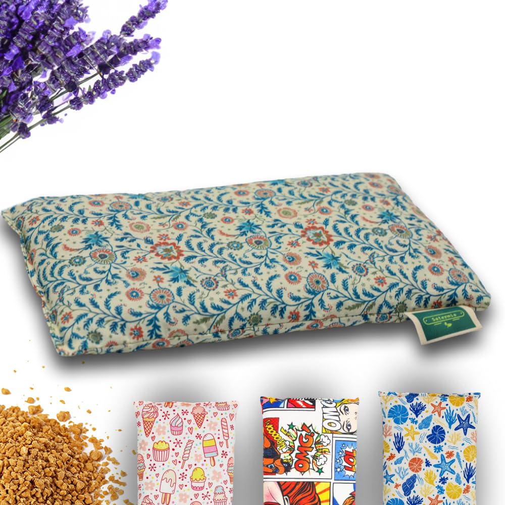 Microwave Seed Sack – 28 x 15 cm Seeds and Lavender, 100% Cotton – Seed Bag for Microwaves – Thermal Bag Heat and Cold (Flowers)