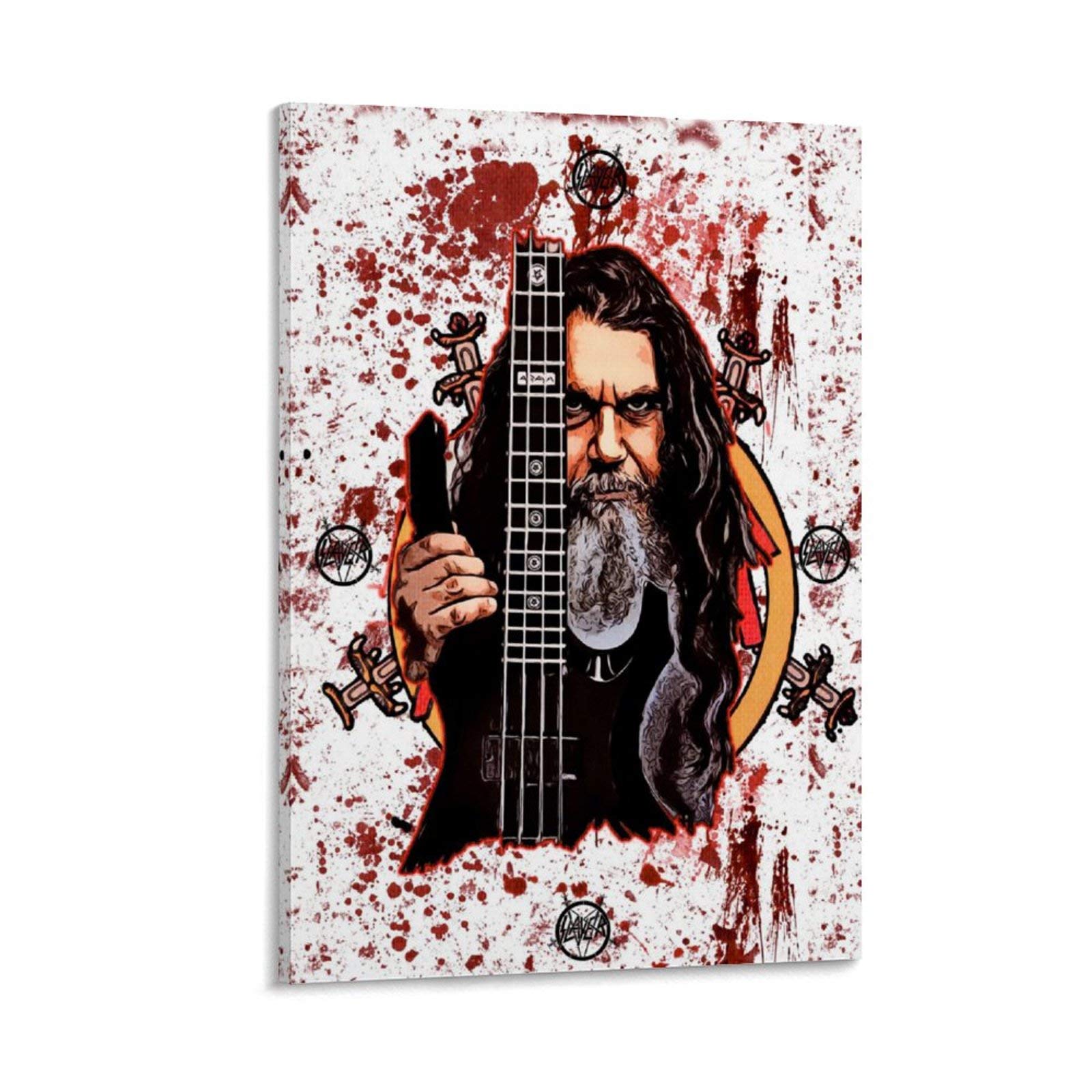 GSSL Poster musicale cantante heavy metal art Tom Araya Slayer Poster decorativo su tela da parete per soggiorno, camera da letto, 40 x 60 cm