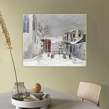 Amazon.co.jp: モーリス・ユトリロのポスターと版画《雪の中の