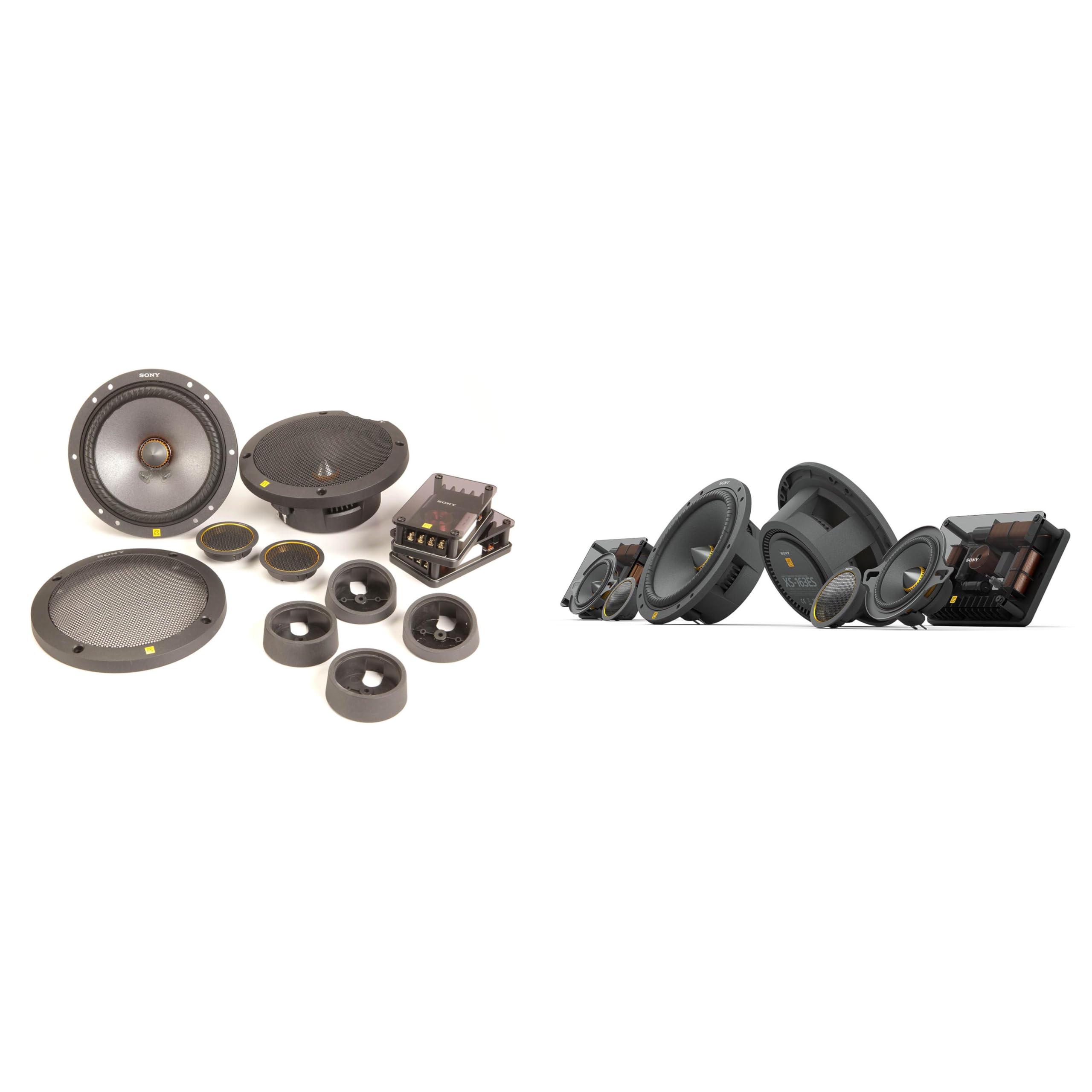 Sony XS-163ES 3-Way Speakers with XS-162ES 6.5" Component Speakers