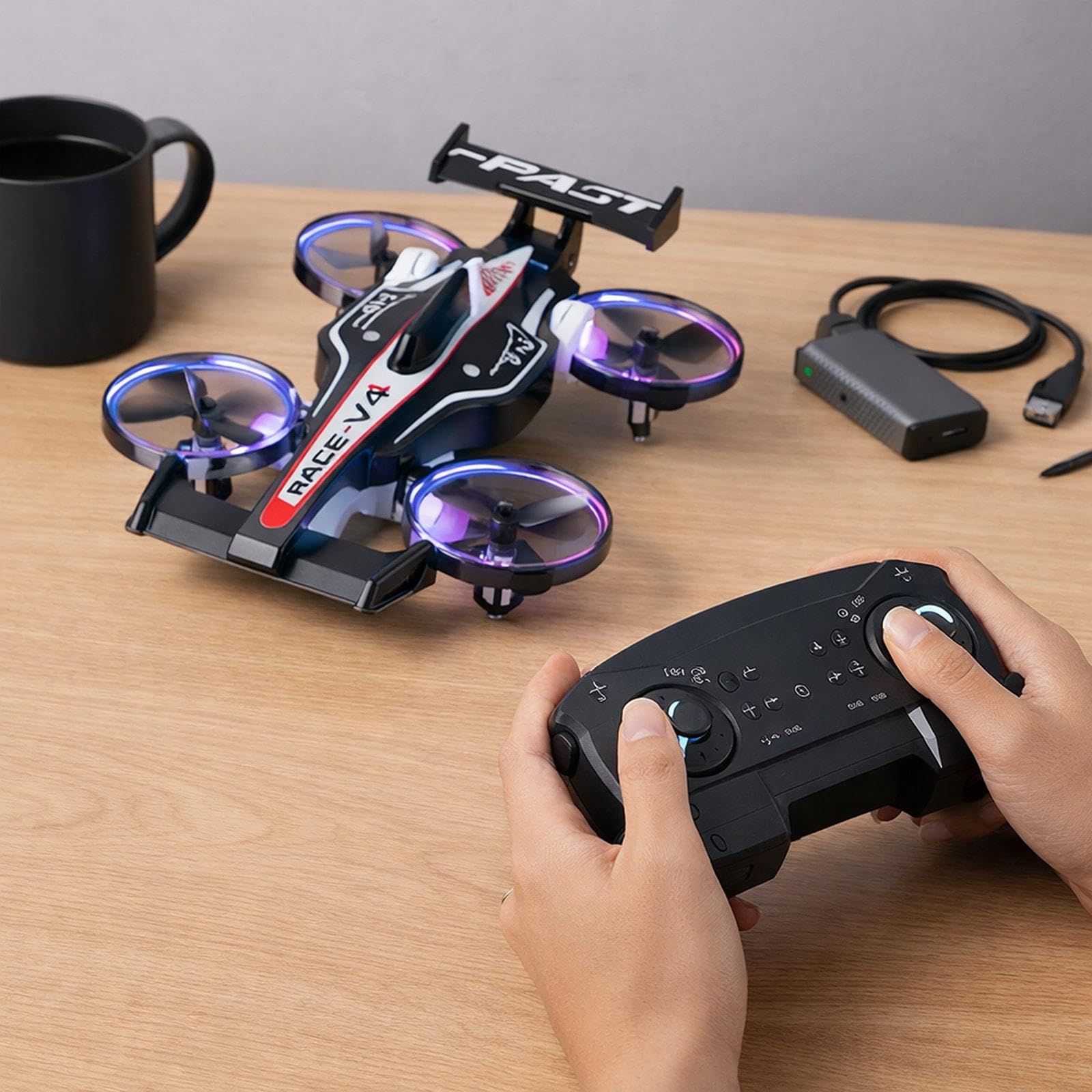 MagiDeal Aeroplano Radiocomandato, Quadricottero Leggero E Divertente, Giocattolo Volante a 360° per Adolescenti, Principianti E Bambini, Rosso