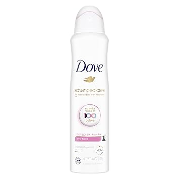 Dove, Advanced Care Invisible Dry Spray Antiperspirant Deodorant No White Marks on 100 Colors Clear Finish 48Hour Sweat and Odor Protecting Deodorant for Women oz, 3.8 Ounce