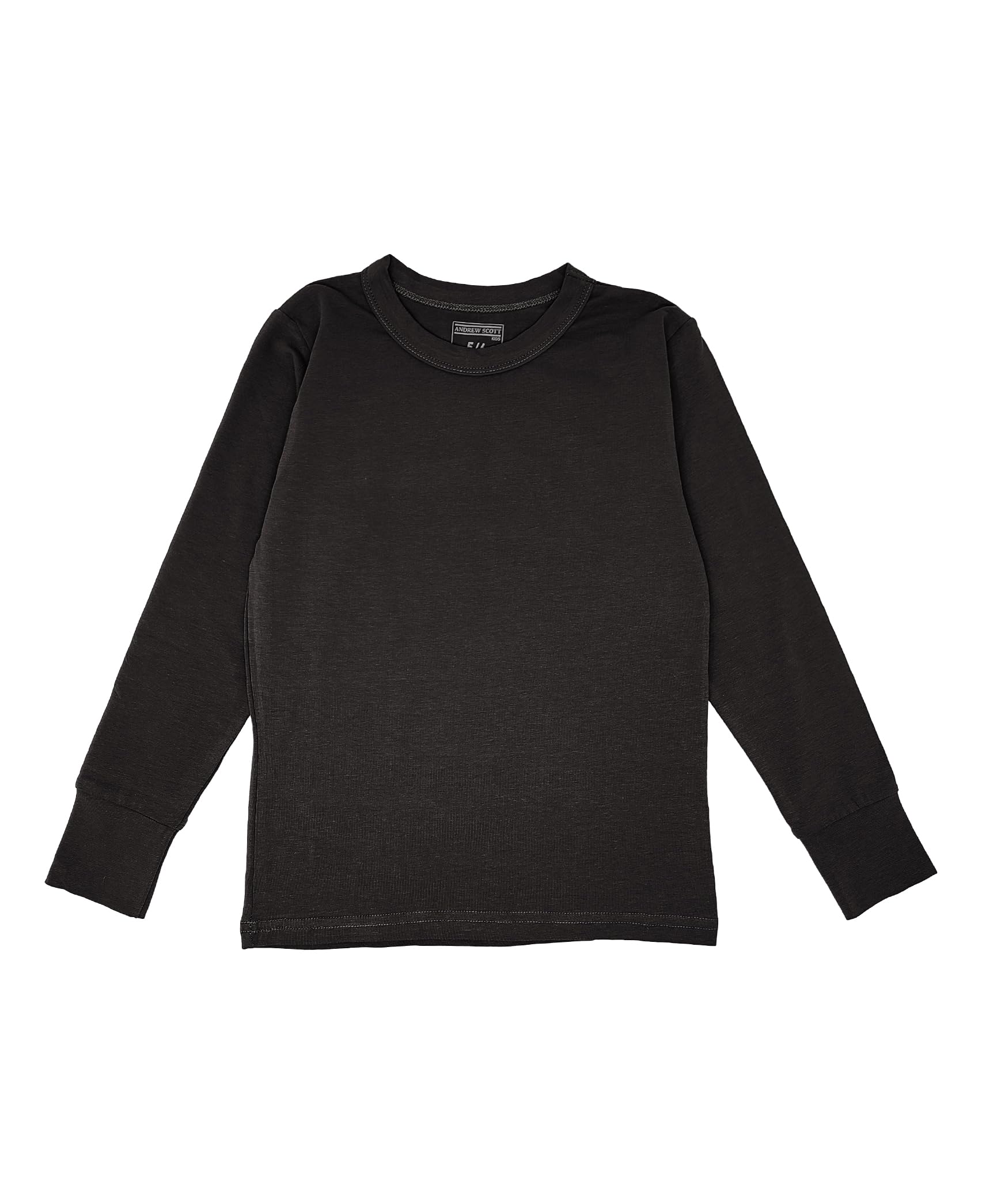 Girls/Boys/Toddler 6 Pack Athletic Performance Long Sleeve Undershirt Tops/Base Layer Cotton Stretch Shirts (6 Pack- Black/Khaki/White/Grey/Navy/Charcoal, 7-8)