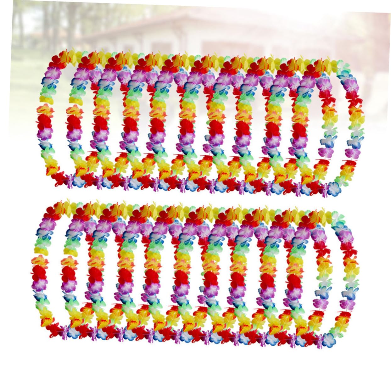 Ciieeo 40 Piezas Guirnalda Hawaiana Collar de Flores Tropicales Collares Hawaianos Guirnalda de Flores Collar de Flores Hawaianas Guirnalda Luau constituir cochinillo asado