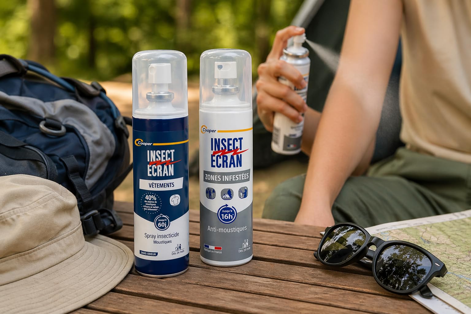Insect Écran Spray Anti-Moustiques Vêtements et Zones Infestées Lot de 2 Protection Longue Durée 60j et 16h Répulsif Textile et Corps dès 24 Mois