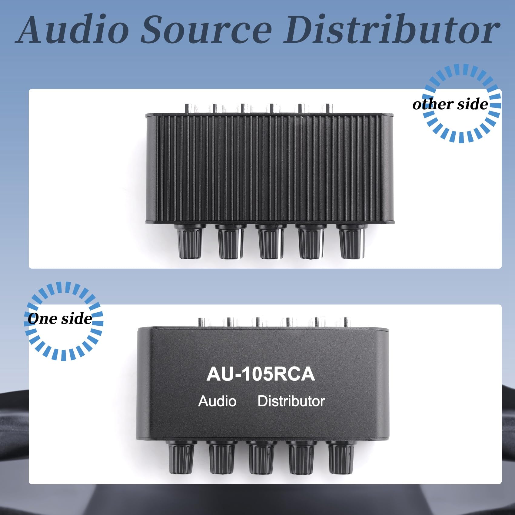 Mixer Audio SteReo 1 Input 5 Uscite Distributore Multicanale Interfaccia per Amplificatori di Potenza